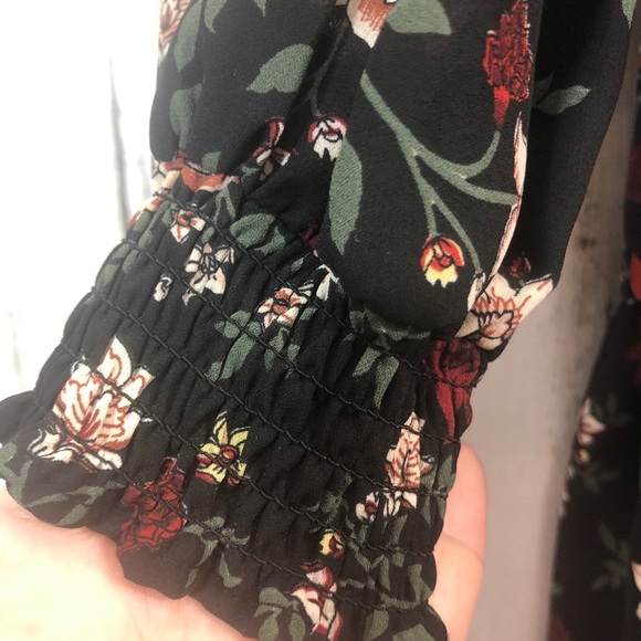 Ophelia Roe High Neck Mock Floral Dress Small - Picture 4 of 14